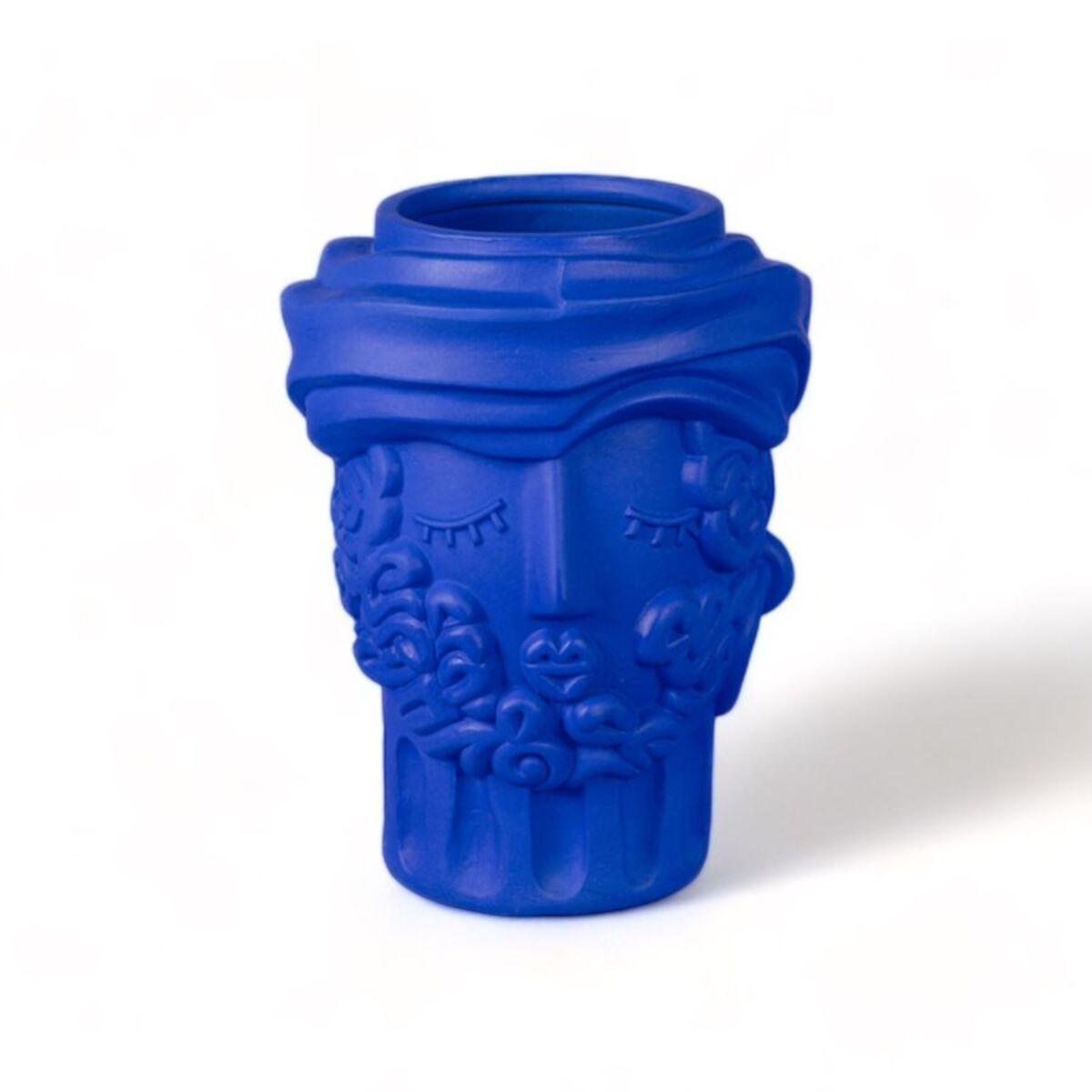 Magna Graecia Terracotta Vaso Man Blu