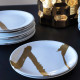 Driade The White Snow Moi II Set 6 piatti bianco oro ambientazione