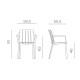 Tiberina Armchair dimensioni Nardi 