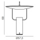 TX1 lampada da tavolo Martinelli Luce dimensioni