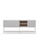 Buffet Vedrana 3 ante DM laccato bianco 195 x 80 cm Kave Home vista