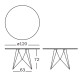 XZ3 Tavolo Ø 120 acciaio e marmo Magis dimensioni